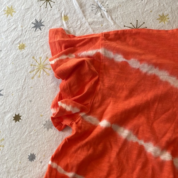 Chelsea & Theodore orange tie-dyed tee shirt size Medium - Picture 4 of 8